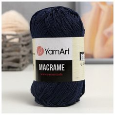 Пряжа "Macrame Макраме" 100% полиэстер 130м/90гр (162 синий) Yarn Art