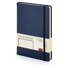 Ежедневник А5 недатированный Megapolis Velvet, темно-синий navy Bruno Visconti