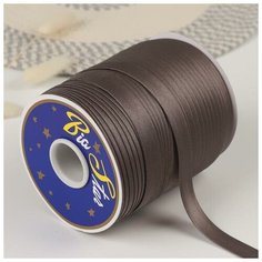 Косая бейка атласная, 15 мм × 132 м, цвет капучино S327 Noname