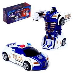 Робот инерционный «Полицейский», трансформируется автоматически при столкновении Автоботы