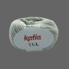 Пряжа Katia Tul, цвет 52 светло-серый, 50гр/25м. Испания