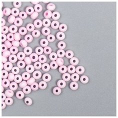 Бисер стекло , размер №8 Маршмеллоу, Матовый, Розовый зефир 0,1 грамм , для рукоделия, плетения, вышивания Нет бренда