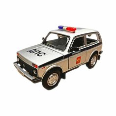 Машинка металлическая инерционная нива ДПС, звук, свет Магазин игрушек Галчонок