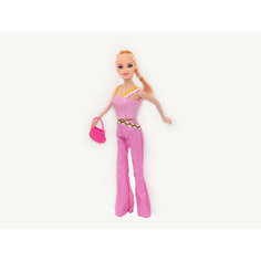 Кукла стильная модница в кожаном костюме с аксессуарами, 30 см Toysa