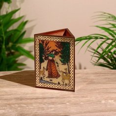 Подставка под карандаши "Индия" дерево шишам 9х9х11,5см микс NO Name