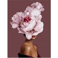 Картина по номерам Девушка-цветок 40х50 см АртТойс