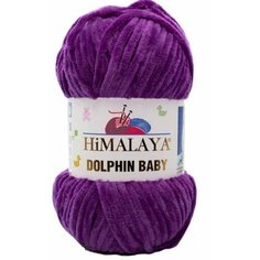 Пряжа Himalaya Dolphin baby фиалка (80358), 100%полиэстер, 120м, 100г, 5шт