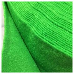 Фетр корейский мягкий листовой 33х110 см (1 шт/упак) толщина 1 мм, цвет зеленый RN-48 / для творчества рукоделия КафеБижу