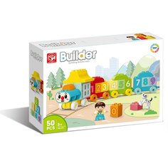Конструктор Kids home toys FCJ0945393 «Паровозик с цифрами - учимся считать», 50 дет