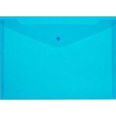 Папка-конверт Attache на кнопке А4 синяя 0.15 мм 10 штук в упаковке, 859087