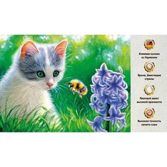 Алмазная мозаика 30х40, без подрамника, полная выкладка квадратными стразами/Коты/Животные Даймонд Канвас