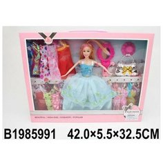 Кукла 714D с набором платьев и аксесс. в коробке Китайская игрушка2