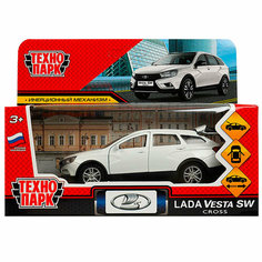 Модель VESTACROSS-12-WH LADA VESTA SW CROSS 12 см, двери, багаж, инерц, белый Технопарк в коробке