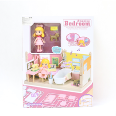 Игровой набор кукла с мебелью: спальня, ванная, кукла для девочек 6203 Китай