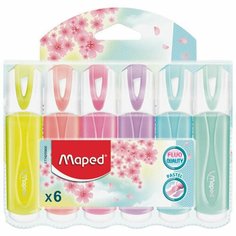 Набор текстовыделителей MAPED 6 ассорти "FLUO PEPS Pastel" линия 1-5 мм, 2 шт