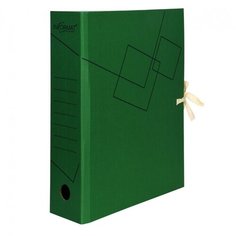 Короб архивный inформат (А4, 75мм, микрогофрокартон, собранный) зеленый Informat