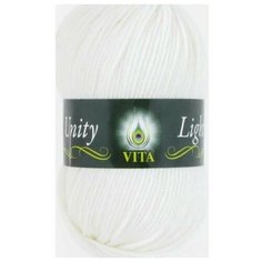 Пряжа Vita Unity Light белый (6001), 52%акрил/48%шерсть, 200м, 100г, 2шт