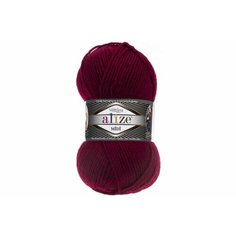 Пряжа Alize Superlana Midi малиновый (390), 25%шерсть/75%акрил, 170м, 100г, 2шт