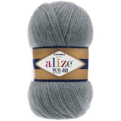 Пряжа Alize Angora Real 40 угольно-серый (87), 60%акрил/40%шерсть, 430м, 100г, 5шт