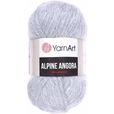 Пряжа Yarnart Alpine angora светло-серый (334), 20%шерсть/80% акрил, 150м, 150г, 2шт