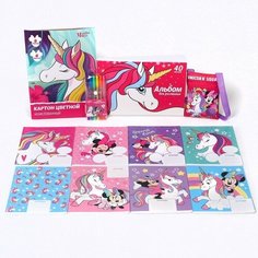 Подарочный набор первоклассника, 12 предметов, Минни Маус. Единорог Disney