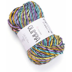 Пряжа Yarnart Olimpia жёлтый-голубой-фиолетовый (1405), 20%шерсть/80% акрил, 100м, 100г, 2шт