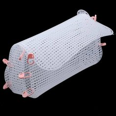 Канва пластиковая для изготовления сумки 18*11*4,5 см, размер ячейки 2,5 мм, цв. белый, основа для сумки Gamma