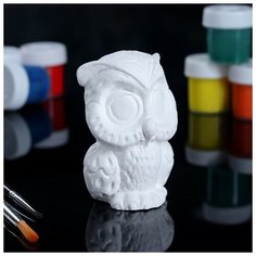 Фигура для раскраски "Сова" белая, 6х8,5х5см Хорошие сувениры