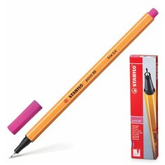Ручка капиллярная (линер) STABILO "Point", розовая, корпус оранжевый, линия письма 0,4 мм, 88/56