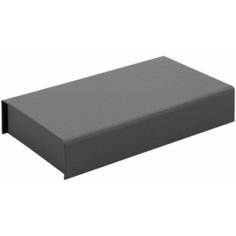 Коробка Patty, серая, 18х10,7х3,4 см; внутренние размеры: 17х10х3 см, переплетный картон; покрытие софт-тач Нет бренда