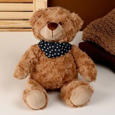 Мягкая игрушка Медведь, с шарфиком, 28 см, цвет коричневый Китай