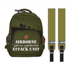 Рюкзак BrunoVisconti милитари. десант, 2отд, темно-зеленый 12-002-104/11