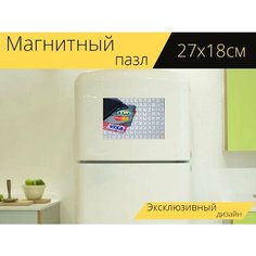 Магнитный пазл "Электронные платежи, банковские карты, электронная коммерция" на холодильник 27 x 18 см. Lots Prints
