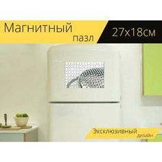 Магнитный пазл "Терка, сыр терка, рашпиль" на холодильник 27 x 18 см. Lots Prints