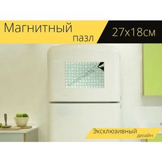 Магнитный пазл "Счастье, счастливый, улыбка" на холодильник 27 x 18 см. Lots Prints
