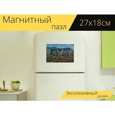 Магнитный пазл "Зима, мороз, ледяной" на холодильник 27 x 18 см. Lots Prints