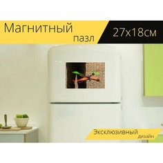 Магнитный пазл "Квадрокоптер, дрон, пульт дистанционного управления" на холодильник 27 x 18 см. Lots Prints