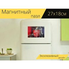 Магнитный пазл "Перец, красный, красный перец" на холодильник 27 x 18 см. Lots Prints