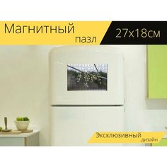 Магнитный пазл "Зима, ягоды, сухой" на холодильник 27 x 18 см. Lots Prints