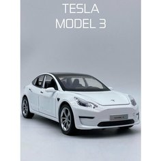Коллекционная машинка металлическая Tesla Model 3 Play Vroom