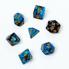 Время игры Набор кубиков для D&D (Dungeons and Dragons, ДнД) "Время игры. Сапфир", серия: D&D, 7 шт
