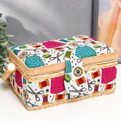 Шкатулка для рукоделия "Рукодельница" 10х13х19,5 см Noname