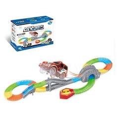 Автотрек «Магический Трек», гибкий, светится в темноте, 151 деталь, поворот Noname