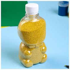 Песок цветной в бутылках "Желтый" 500 гр микс NO Name