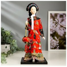 Кукла коллекционная "Китаянка в национальном платье "микс 28х12,5х12,5 см No Brand