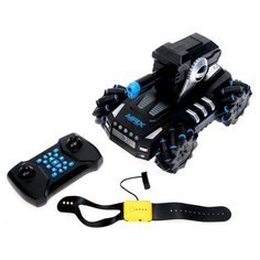 Машина радиоуправляемая MECH, управление жестами, стреляет, 4WD, работает от аккумулятора, цвет чёрный Noname