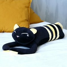 Мягкая игрушка-подушка «Кот», 70 см, цвет чёрно-жёлтый Россия