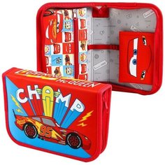 Пенал каркасный, 1 секция, 14х21 см, Тачки Disney