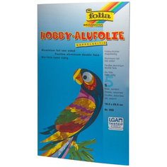 Цветная фольга двусторонняя тонкая folia, 18.5х29.5 см, 5 л., 5 цв. 5 л.