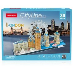 3D-пазл CubicFun Достопримечательности Лондона (MC253h), 107 дет., 26 см